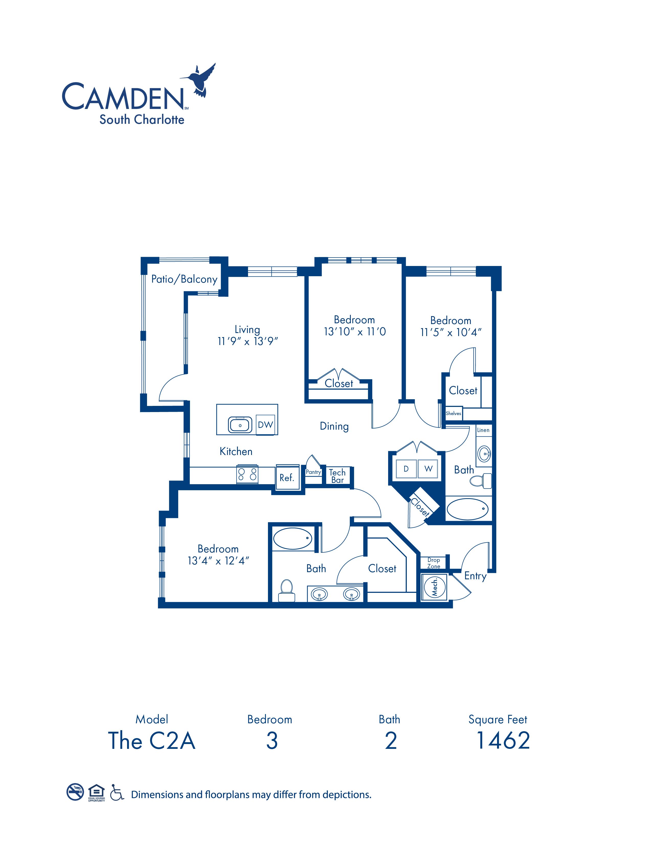 C2A floor plan blueprint at Camden South Charlotte